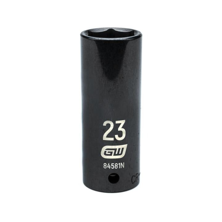 GEARWRENCH 84581N 1/2" Drive 6 Point Deep Impact Metric Socket 23mm