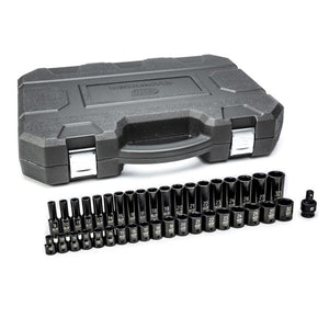 GEARWRENCH 84948N 39 Piece 1/2" Drive 6 Point Standard and Deep Impact Metric Socket Set