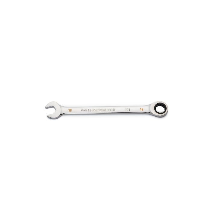 GEARWRENCH 86918 18mm 90-Tooth 12 Point Ratcheting Combination Wrench