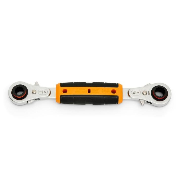 GEARWRENCH GWULRW41 Lineman 4-in-1 Isolated Ratcheting Box Wrench