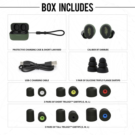 ISOTUNES CALIBER BT included accessories
