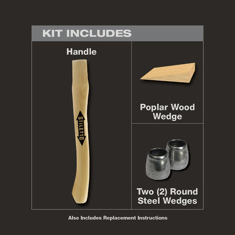 Stiletto 14.5” Curve Hickory Replacement Handle STLFH-C