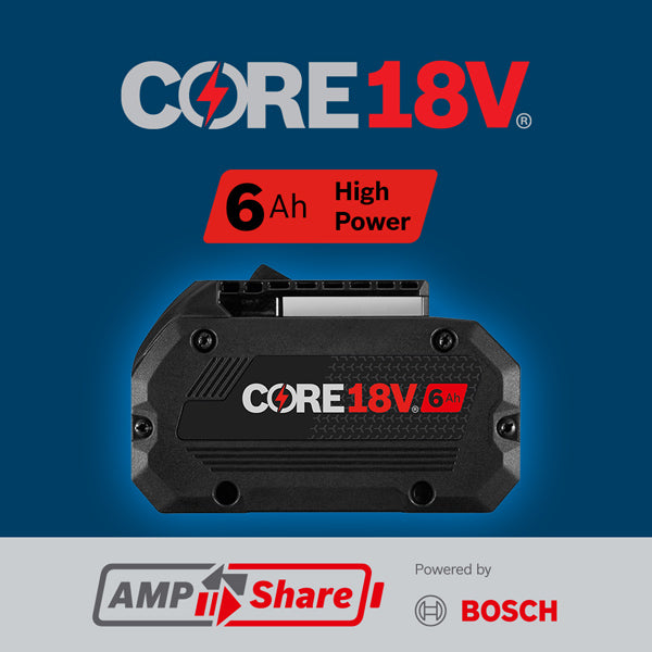 Bosch GBA18V60 18V CORE18V® Lithium-Ion 6 Ah High Power Battery