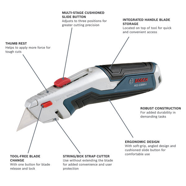Bosch H11-13000-1 Retractable Utility Knife