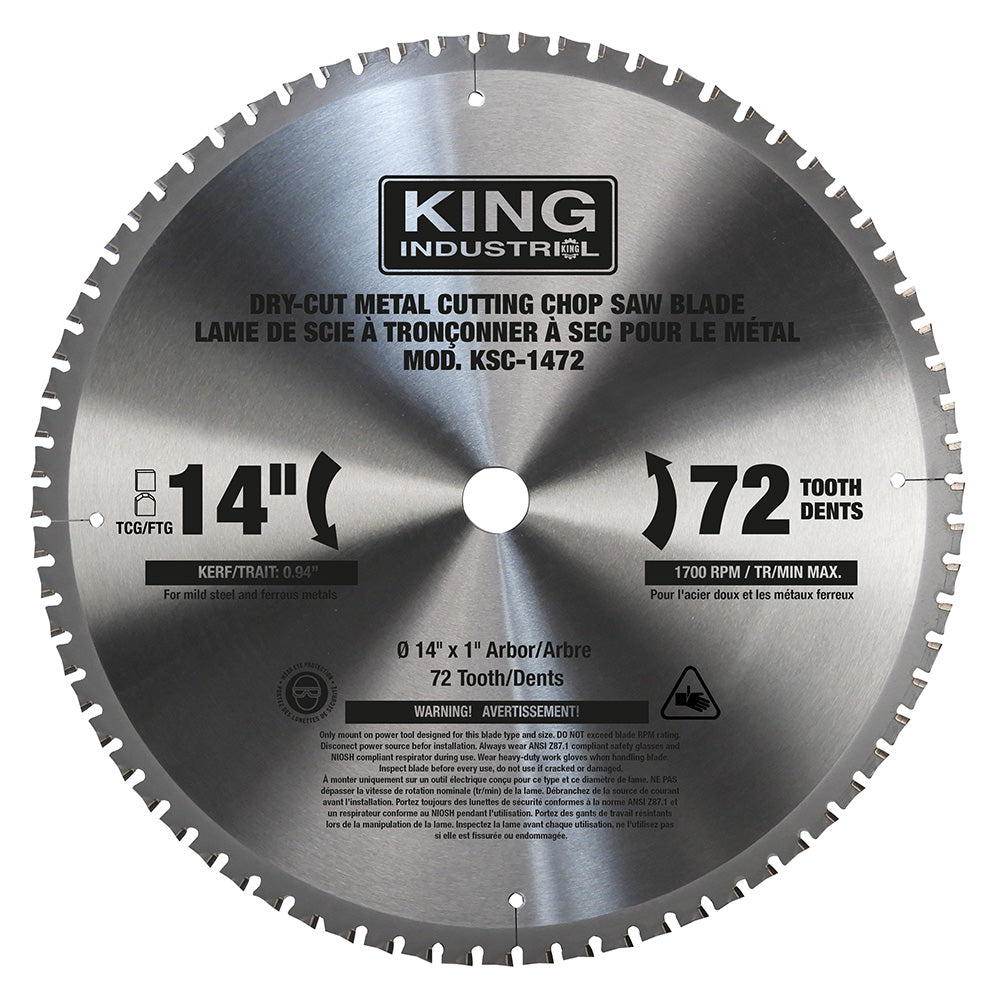 KING KSC-1472 14" X 72 TOOTH CHOP SAW BLADE