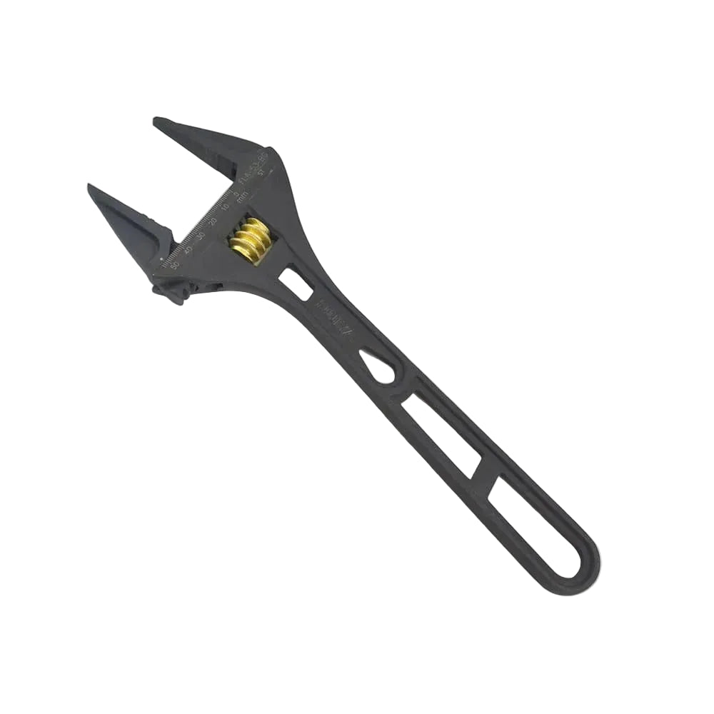 Fujiya Kurokin FLA-53-BG Lightweight Adjustable Wrench with Serrated Jaws