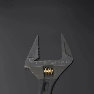 Fujiya Kurokin FLS-28-BG Lightweight Short Adjustable Wrench with Serrated Jaws
