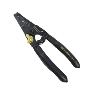 Black and gold crimping tool with 'Kurokin' branding on a light gray background