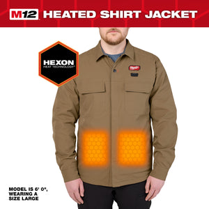 Milwaukee M103K-21 M12™ Shirt Jacket - Khaki