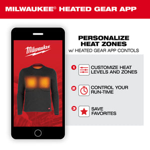 Milwaukee M500B-21  Heated Merino Wool Crew Neck Baselayer