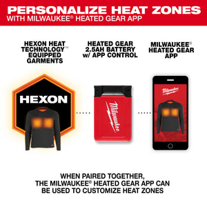 Milwaukee M500B-21  Heated Merino Wool Crew Neck Baselayer
