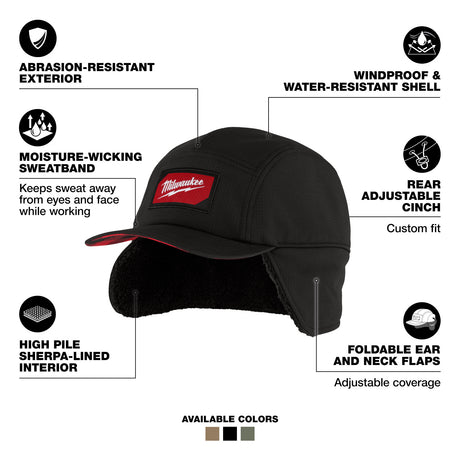 Milwaukee M754B-LXL Sherpa-Lined Hat | Black, Large/X-Large