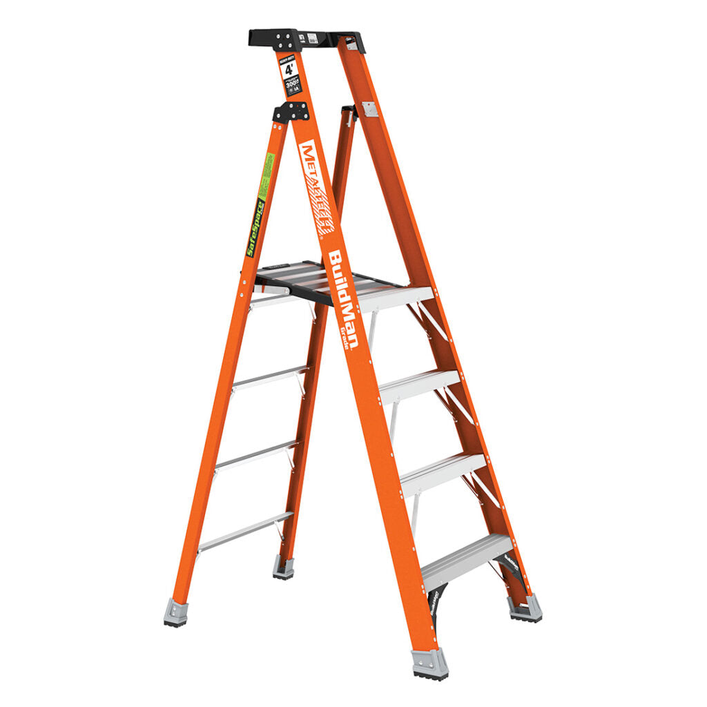Metaltech E-PSFB4T1A 4ft Platform Fiberglass Step Ladder