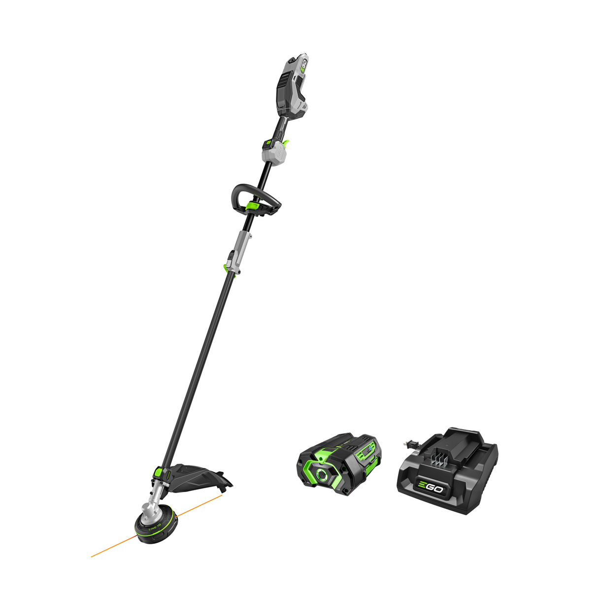 EGO MST1704 POWER+ 17" LINE IQ™ Multi-Head String Trimmer with POWERLOAD™ and Carbon Fiber Shaft 5.0Ah Battery and 320W Charger