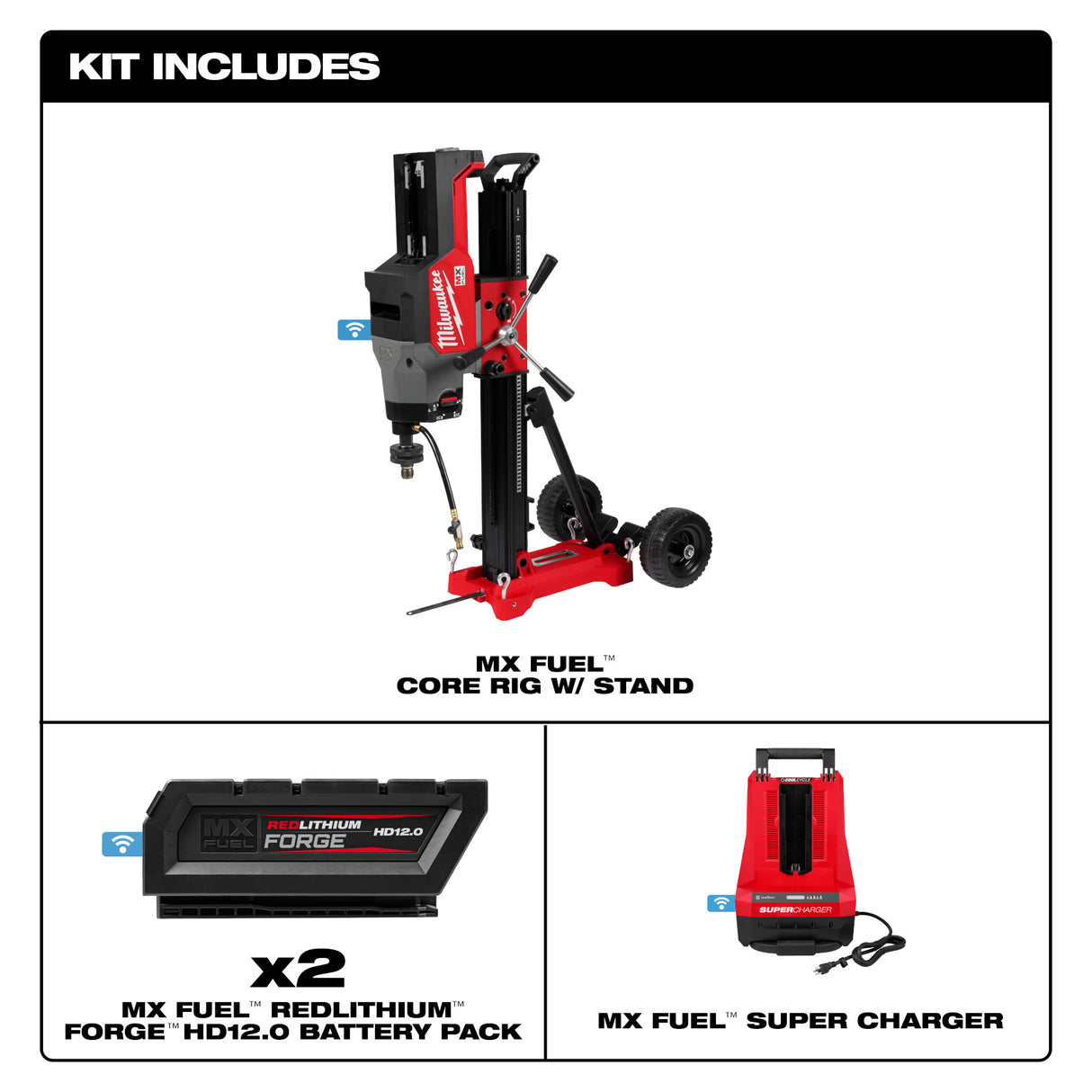Milwaukee MXF302-2HD MX FUEL™ Core Rig w/ Stand Kit