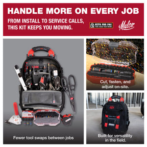 Malco®  Install & Service HVAC Pro Kit with Veto® TECH PAC  Backpack