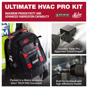 Malco®  Ultimate HVAC Pro Kit with Veto® TECH PAC Backpack