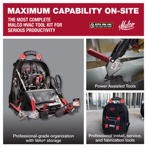 Malco®  Ultimate HVAC Pro Kit with Veto® TECH PAC Backpack