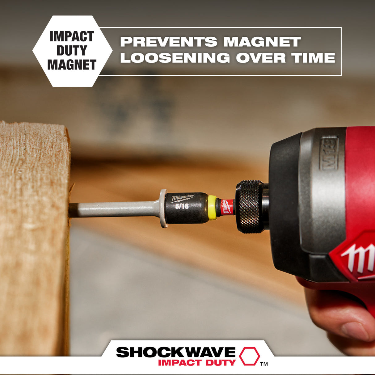 Milwaukee 49-66-4538 9/16" x 2-9/16" Magnetic Nut Driver - SHOCKWAVE Impact Duty