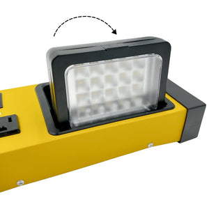 SHOPRO P010718 6- Outlet PowerStation and Dual LED Worklight with 2 USBs