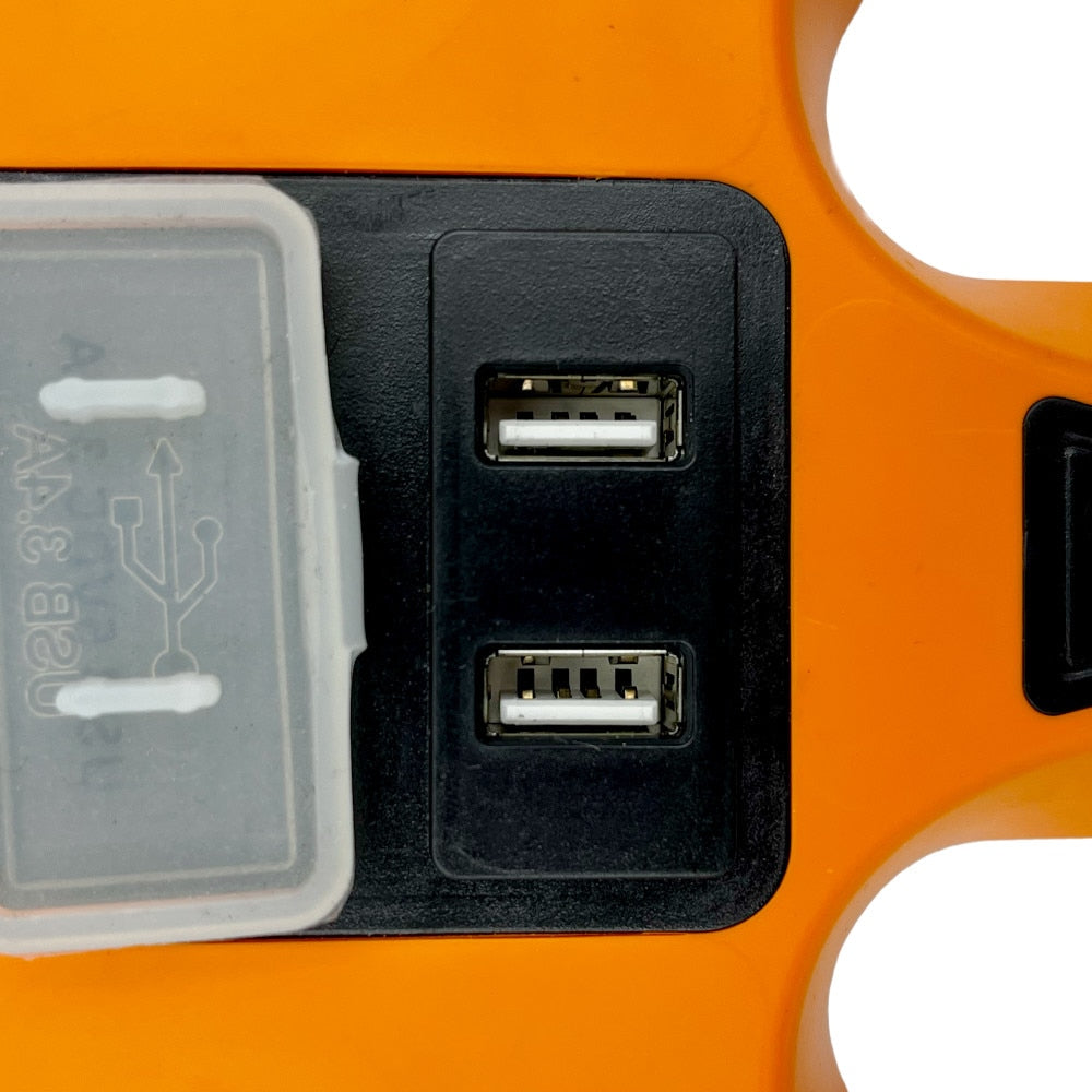 SHOPRO P010756 5-Outlet HD SurgeHub Power Adapter and 2 USBs