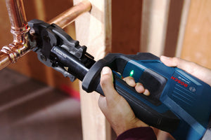 Bosch GPT18V-24L14 Press Tool Kit W/ 1/2", 3/4", and 1" Jaws, (1) CORE18V® 4 Ah Battery & (1) GAL18V-40 18V Standard Charger