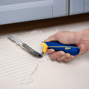 QEP 42114 Comfort Grip Margin Trowel Square Notch