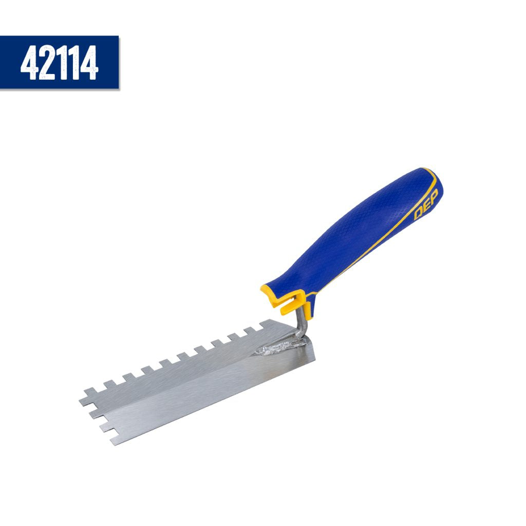 QEP 42114 Comfort Grip Margin Trowel Square Notch