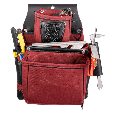 OCCIDENTAL LEATHER  R8060 OxyLights 3 Pouch Fastener Bag – Red and Black