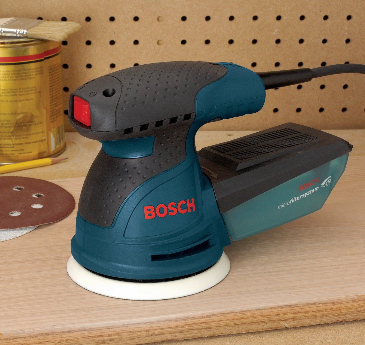 Bosch 2-Tool Combo Kit with 5 In. Single-Speed Palm Random Orbit Sander/Polisher and 1/4-Sheet Orbital Finishing Sander