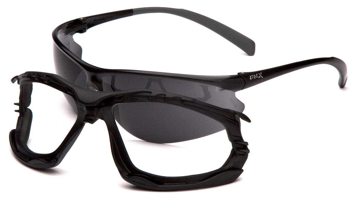 PYRAMEX  Proximity Gray Lens Foam Padded Safety Glasses With H2Max Anti-Fog