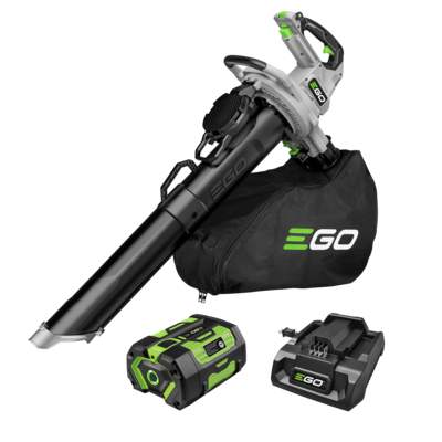 EGO LV5005 POWER+ Leaf Vacuum and Mulcher with 500 CFM Blower, Includes 6.0Ah Battery and 320W Charger