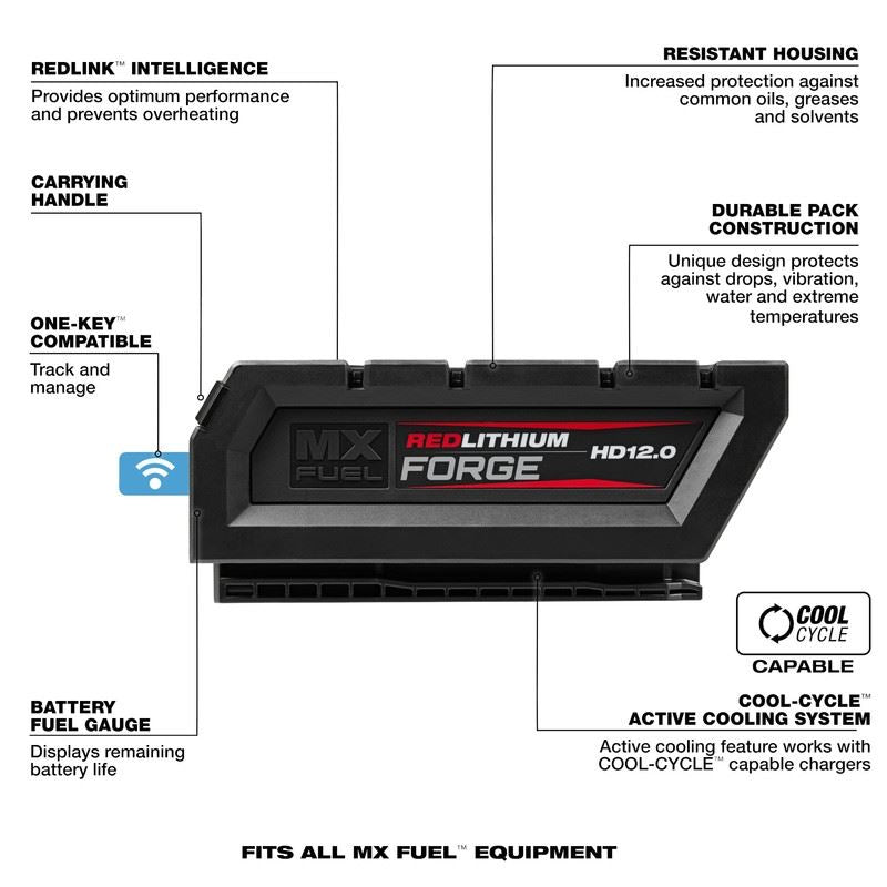 Milwaukee MXFHD812 MX FUEL REDLITHIUM FORGE HD12.0 BATTERY PACK