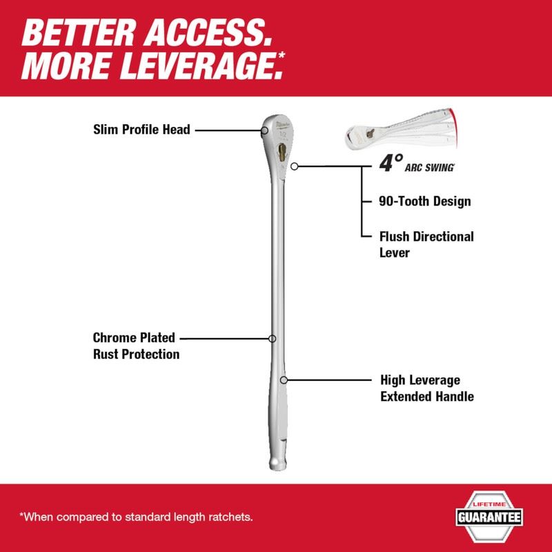 Milwaukee 48-22-9050 1/2in Drive 18in Ratchet