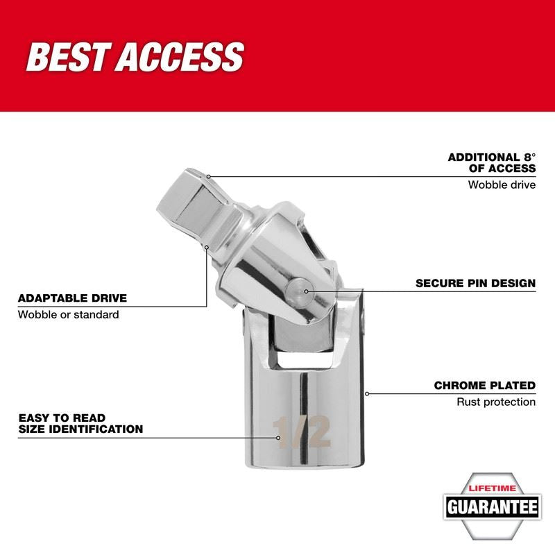 Milwaukee 42-04-9104 1/2in Drive Universal Joint