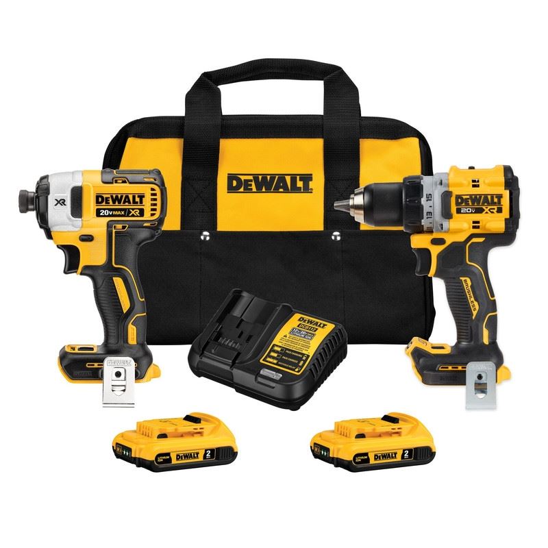 DEWALT DCK248D2 DEWALT 20V MAX* XR Brushless Cordless 1/2 in. Drill/Driver and 1/4 in. Impact Driver Kit