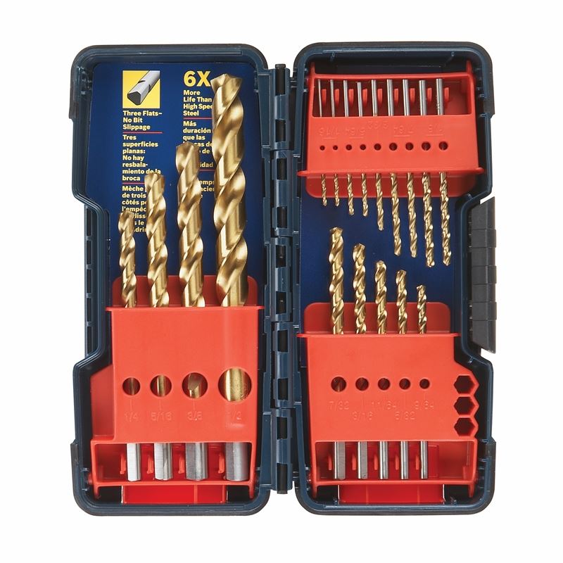 Bosch TI18 18 piece Titanium-Coated Drill Bit Set