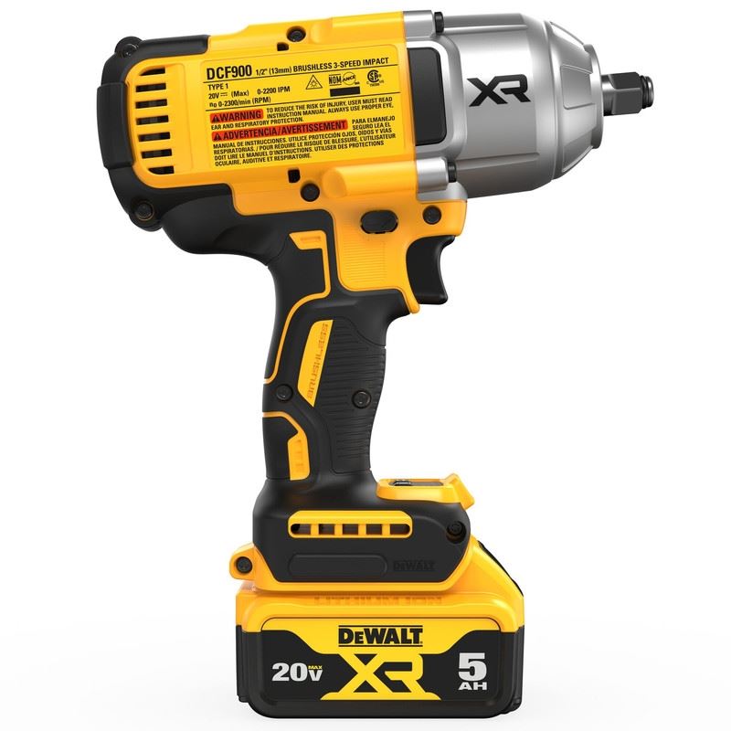 DEWALT DCF900P1 20V MAX XR  1/2 In. High Torque Impact Wrench with Hog Ring Anvil