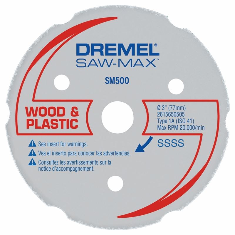 Dremel SM500 3 In. SawMax Wood and Plastic Carbide Wheel