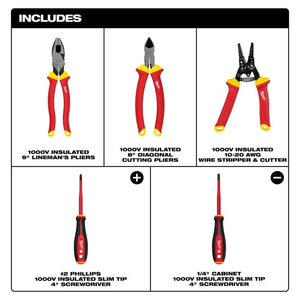 Milwaukee 48-22-2215 5 PC 1000V Insulated Hand Tool Set