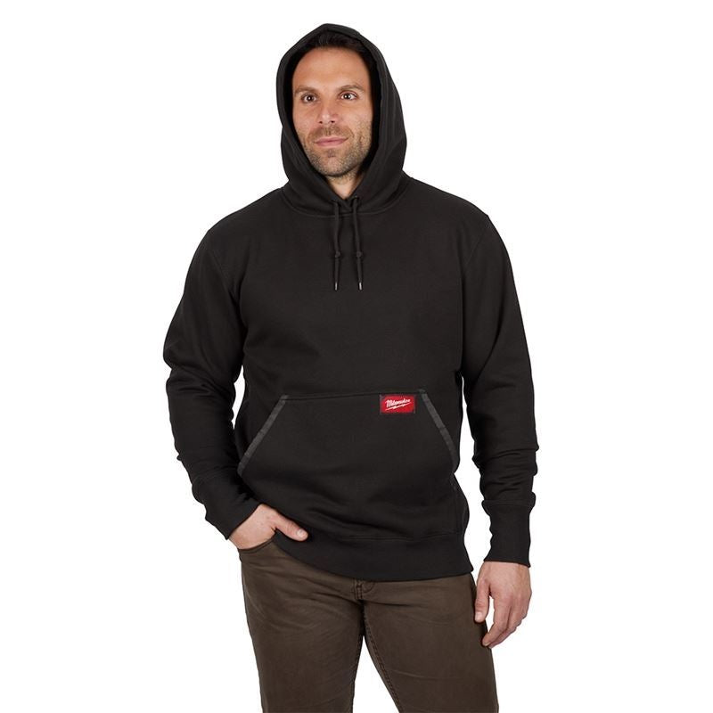 350B-M Men ft.s Medium Heavy Duty Cotton/Polyester Long-Sleeve Pullover Hoodie - Black
