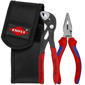 KNIPEX 00 20 72 V06 2 Pc Mini Pliers in Belt Pouch - Cobra and Needle-Nose