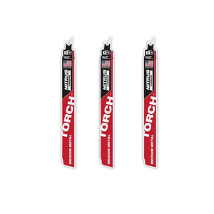 Milwaukee 48-00-6352 Sawzall Blades, Nitrus CARBIDE Teeth For Medium Metal - 3 Pack