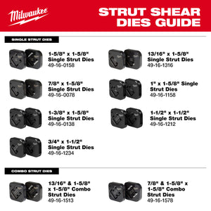Milwaukee 49-16-1158 1" x 1-5/8 Strut Shearing Dies
