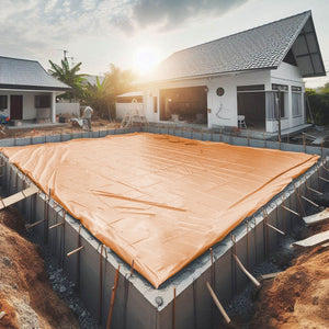 SHOPRO T002432 8' x 25' Insulated ThermaShield Tarp- Orange