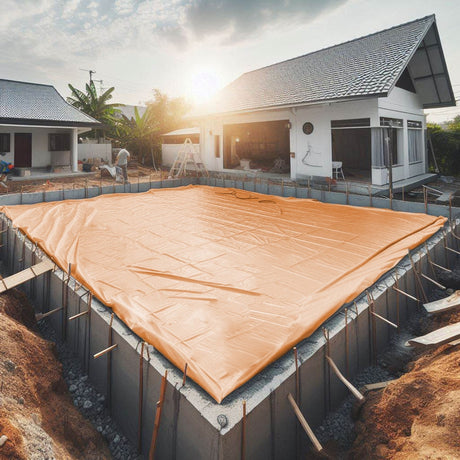 SHOPRO T002432 8' x 25' Insulated ThermaShield Tarp- Orange