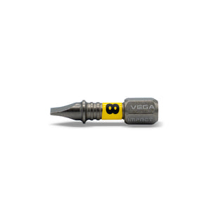 Impactech Slotted #8 Insert Bit x 1" - Carded 5pc