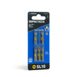Impactech Slotted #10 Insert Bit x 1" - Carded 5pc