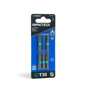 Impactech Torx 30 Insert Bit x 1" - Carded 5pc