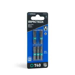 Impactech Torx 40 Insert Bit x 1" - Carded 5pc